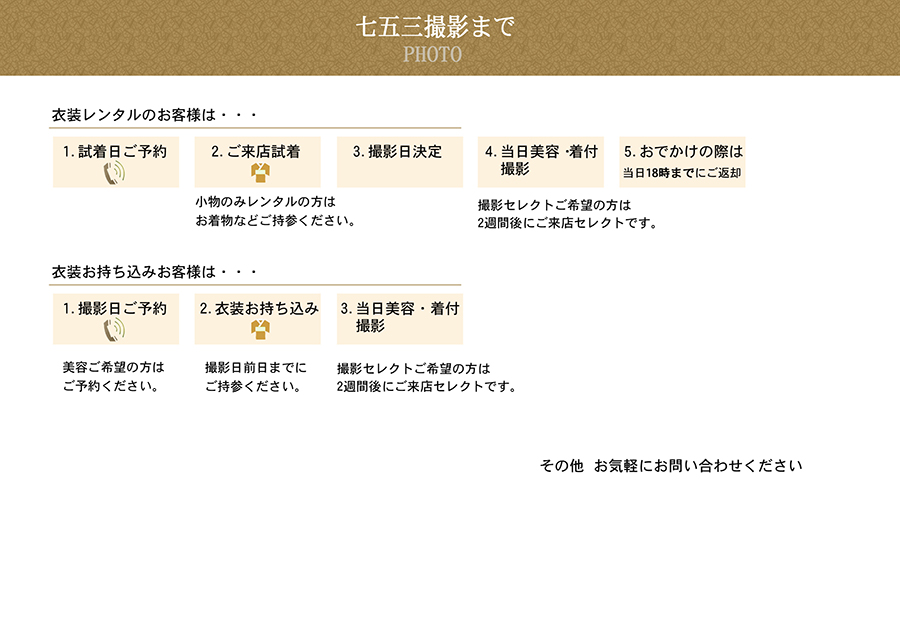 七五三撮影の流れ